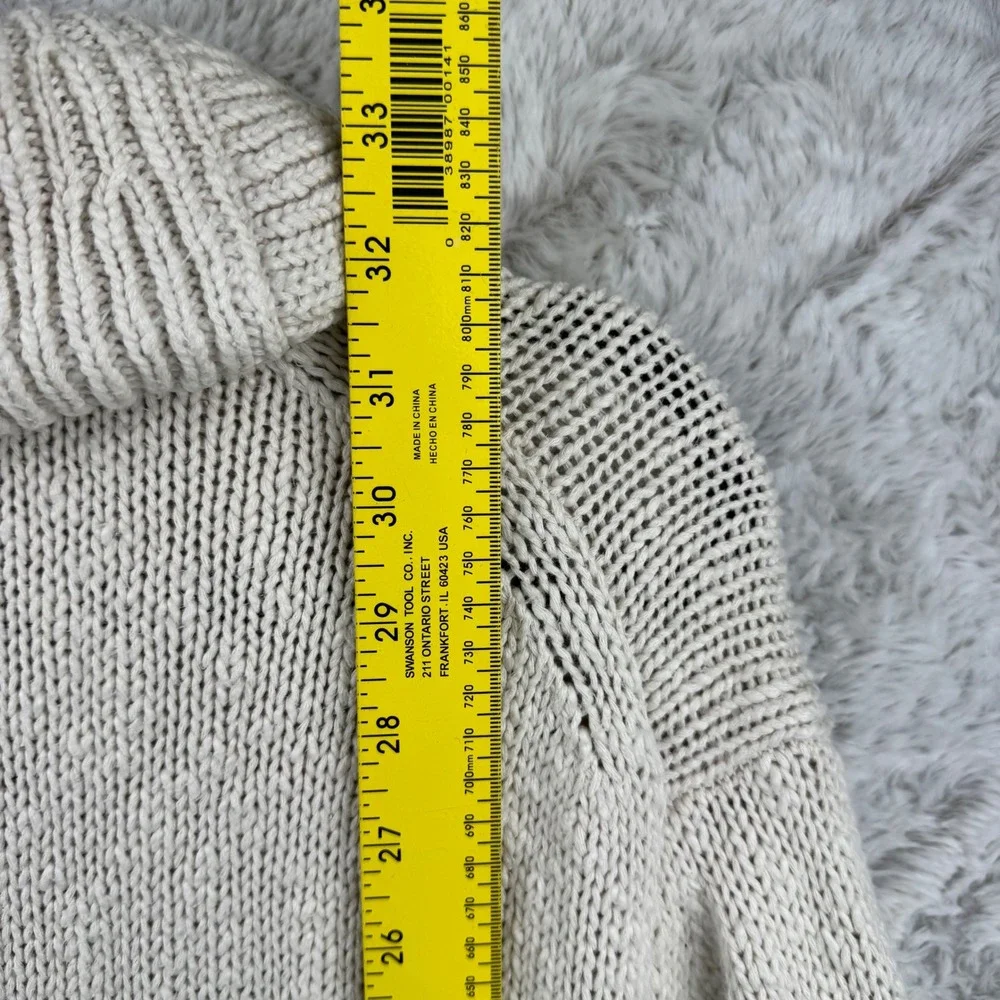 Banana‎ Republic Cardigan Sweater Mens Large Cream Cotton Shawl Collar Chunky